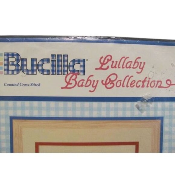 Bucilla Pin-Wheel Teddy Counted Cross-Stitch Kit 11x14 Lullaby Baby Heather King - Picture 3 of 9